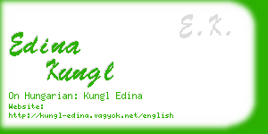 edina kungl business card